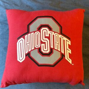 Ohio State Red Throw Pillow